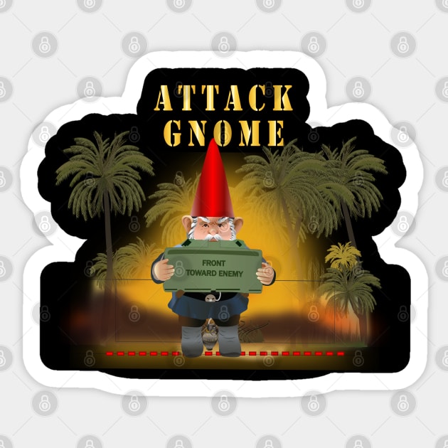 Attack Gnome w Claymore - Grenade w Fire w Jungle X 300 Sticker by twix123844